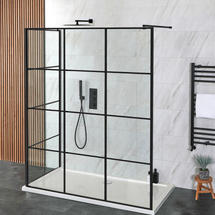 Milano Barq - 2 Sided Walk-In Shower Enclosure with Tray - Choice of Sizes