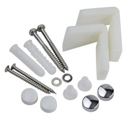 Milano - Angled Fixing Kit for Toilet Pans, Bidets or Semi Pedestal