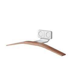 Lazzarini Way - Aluminium & Teak Easy-Install Magnetic Towel Hanger