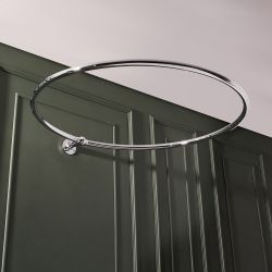 Milano Elizabeth - Traditional Round Wall Mounted Shower Curtain Ring - Chrome