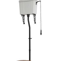 Milano Elizabeth - High Level Toilet Flush Kit - Black