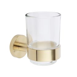 Milano Ayanna - Modern Tumbler Holder - Brushed Brass