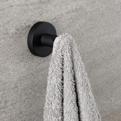 Milano Nero - Black Modern Wall Hung Robe Hook