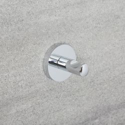 Milano Mirage - Modern Single Robe Hook - Chrome