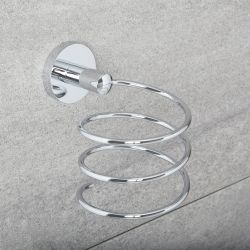 Milano Mirage - Modern Hair Dryer Holder - Chrome
