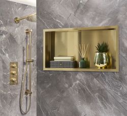 Milano - 640mm x 340mm Rectangular Shower Niche - Choice of Finish