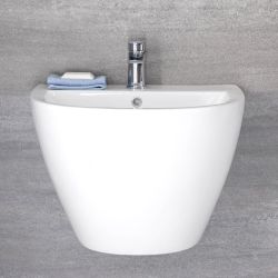 Milano Irwell - White Modern Wall Hung Basin - 530mm x 440mm (1 Tap-Hole)