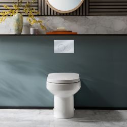 Milano Ballam - Modern Oval Back to Wall Toilet with Soft Close Seat