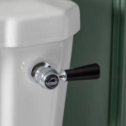 Milano Elizabeth - Traditional Ceramic Flush Lever - Chrome/Black