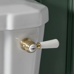 Milano Elizabeth - Traditional Ceramic Flush Lever - Brushed Brass