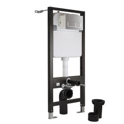 Milano - Tall Wall Hung Toilet Fixing Frame and Concealed Cistern - Choice of Flush Plate