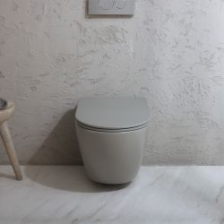 Milano Elements - Modern Wall Hung Toilet with Soft Close Seat - Choice of Finish