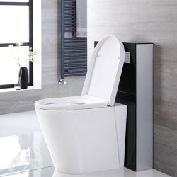 Milano Arca - Black 500mm Back to Wall WC Unit (Excluding Pan)