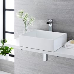 490X390mm Rectangular Ceramic Counter Top Basin