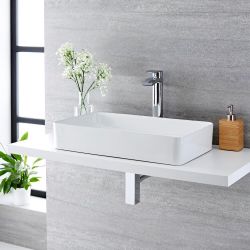 600X340mm Rectangular Ceramic Counter Top Basin