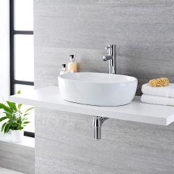 480X350mm Oval Ceramic Counter Top Basin
