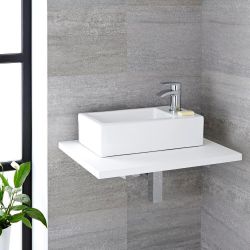 450x250 Ceramic Wall Hung Counter Top Basin