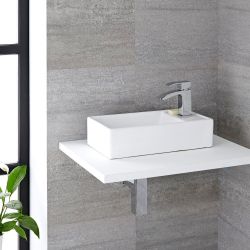 400x220mm Ceramic Wall Hung Counter Top Basin