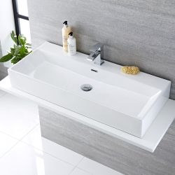 1000x420 Ceramic Wall Hung Counter Top Basin