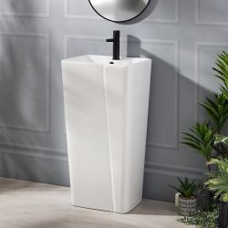 Milano Dalton - White Modern Freestanding Basin - (1 Tap Hole)