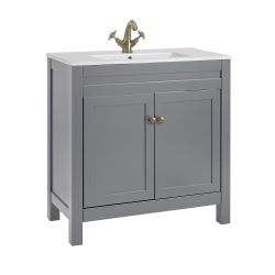 Milano Aston - 800mm Traditional Vanity Unit with Basin - Choice of Finish and Handles
