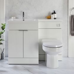 Milano Lurus - 1105mm Modern Vanity and WC Combination Unit with Ballam Toilet - Choice of Finish, Handles and Left / Right Hand Options