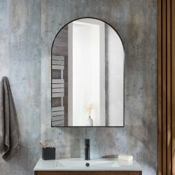Milano Ava - Modern Arched Mirrored Cabinet - 500mm x 900mm
