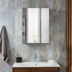 Milano Cleo - Modern Mirrored Cabinet - 500mm x 660mm
