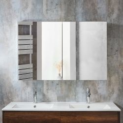 Milano Cleo - Modern Mirrored Cabinet - 1000mm x 660mm