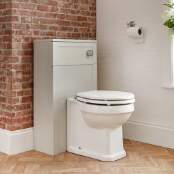 Milano Thornton - Antique White Traditional 500mm WC Unit with Richmond Toilet