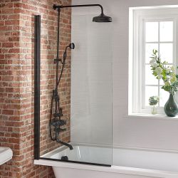 Milano Nero - Black Bath Shower Screen