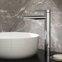 Milano Otto - Modern High Rise Mono Basin Mixer Tap - Choice of Finish