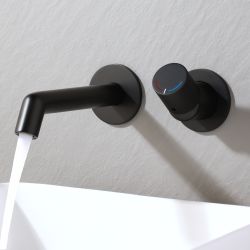 Milano Lune - Modern Wall Mounted Basin Mixer Tap - Choice of Finish