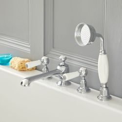 Milano Elizabeth - Traditional Lever 4 Tap-Hole Bath Shower Mixer Tap - Choice of Finish