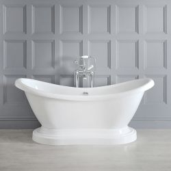 Milano Towneley - Traditional Bathroom Suite with Freestanding Bath, Close Coupled Toilet and Pedestal Basin