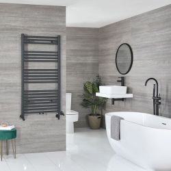 Milano Neva Dual Fuel - Anthracite Heated Towel Rail - Choice of Size