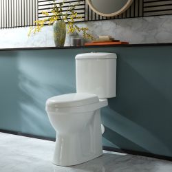Milano Select - White Modern High Rise Disabled Doc M WC Toilet and Cistern