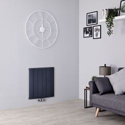 Milano Skye - Anthracite Horizontal Aluminium Designer Radiator - 600mm Tall (Single Panel) - Choice Of Width