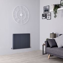 Milano Aruba - Anthracite Horizontal Designer Radiator - Choice Of Height & Width
