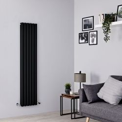 Milano Aruba - Black Vertical Designer Radiator - Choice of Size