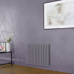 Milano Aruba Electric - Dahlia Purple Horizontal Designer Radiator - 635mm Tall - Choice of Size, Thermostat and Cable Cover