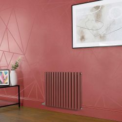 Milano x ECOSO Aruba Electric - Booth Red Horizontal Designer Radiator - 635mm Tall - Choice of Size, Thermostat and Cable Cover