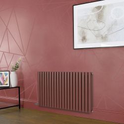 Milano Aruba - Electric Booth Red Horizontal Designer Radiator - 635mm Tall - Choice of Size, Thermostat and Cable Cover