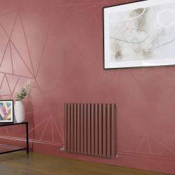 Milano Aruba Electric - Booth Red Horizontal Designer Radiator - 635mm Tall - Choice of Size, Thermostat and Cable Cover