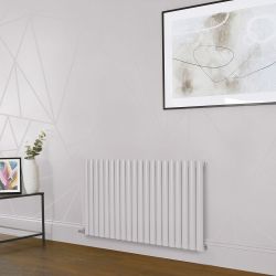 Milano Aruba - Electric Rose Petal Pink Horizontal Designer Radiator - 635mm Tall - Choice of Size, Thermostat and Cable Cover