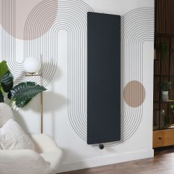 Milano x ECOSO Ria - Wi-Fi Electric 1800mm Flat Panel Vertical Designer Radiator - Choice of Size, Finish and Plug-In and Hardwired Options