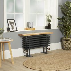 Milano Windsor Bench - Anthracite Horizontal Traditional Column Radiator with Seat - Choice of Size