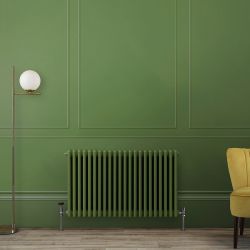 Milano Windsor - Horizontal Traditional Triple Column Radiator - Choice of Green Finishes and Sizes