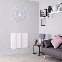Milano Capri - White Horizontal Flat Panel Designer Radiator - Choice of Size