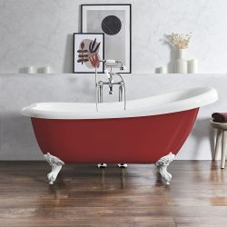 Milano Legend - Traditional Freestanding Slipper Bath - 1710mm x 740mm - Choice of Bath Colour and Feet Finish